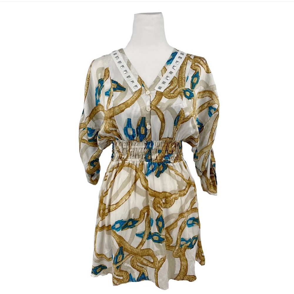 JUST ROBERTO CAVALLI Kris Jenner Y2K Silk Blouse
